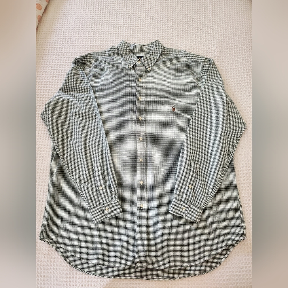 NWOT Ralph Lauren Polo BIG & TALL 2XLT Green/Blue Plaid